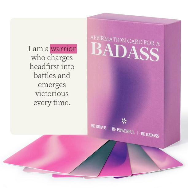 Tarjetas de afirmación Familavida Badass para mujer con 60 tarjetas