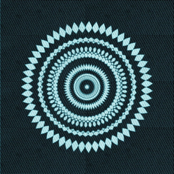 Ahgly Company Indoor Square Patterned Deep-Sea Green Area Rugs, 8' Square