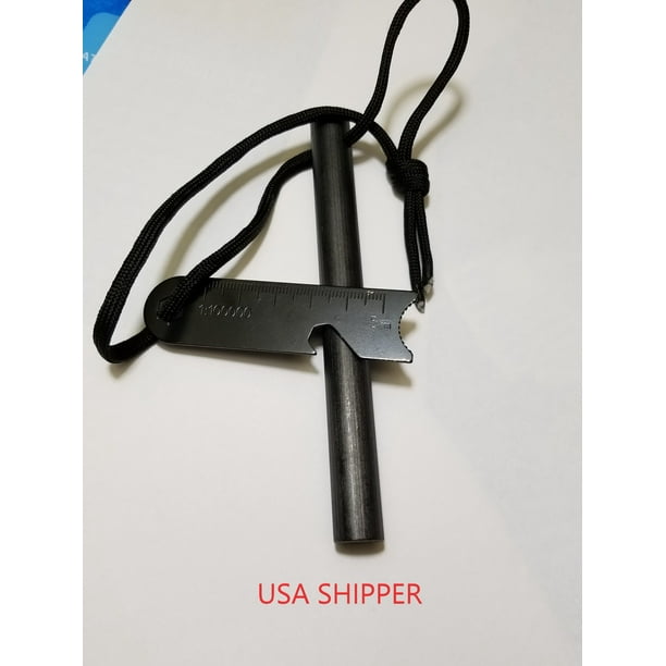 HUGE 1/2" x 5" Ferrocerium Rod Flint Stone Striker Fire Starter w/ Steel Striker