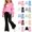 Hot Pink, variant on Spazoro Girls Outfit Set with Bow Decor, Crewneck Long Sleeve Heart Print Flare Leg Elastic Waist Trendy 2 Piece Sweatshirt and Pants Matching Outfits Hot Pink Size 7-8