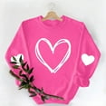 thumbnail image 5 of yievot Women Valentine's Day Sweatshirts Heart Graphic Crew Neck Pullover Long Sleeve Casual Shirts Tops, 5 of 9