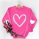 thumbnail image 5 of Xuyuer Valentines Sweatshirts for Women Heart Print Graphic Valentine Sweatshirts Casual Tops, 5 of 9
