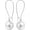 C, variant on Big Pearl Hoop Earrings - Champagne Single Pearl Drop Earrings for Women[l4474]