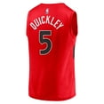 thumbnail image 3 of Men's Fanatics Immanuel Quickley Red Toronto Raptors Fast Break Player Jersey - Icon Edition, 3 of 3