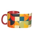 thumbnail image 4 of Colorful Abstract Vibrant Curves Geometric Shapes Coffee Mug Fun Custom Ceramic Mugs 11oz Red, 4 of 5