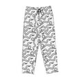 thumbnail image 4 of Goofa Hand Drawn Snake Printed Soft Pajama Pants for Women, Wide Leg Comfy Casual Lounge Yoga Pants-Small, 4 of 9