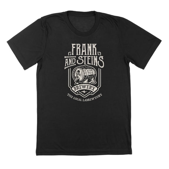 Fank And Steins Humor Graphic Black Mens T-Shirt