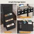 thumbnail image 6 of Afuhokles Bunk Bed with Desk, Full Over Full Bunk Beds with 5 Storage Drawers and Charging Station, Gray, 6 of 9
