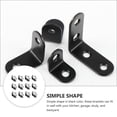 thumbnail image 2 of Mobutofu 12 Pcs Plaque de Réparation en L Acier Inoxydable Noir Attaches d'Angle pour Garage, 2 of 8