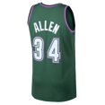 thumbnail image 3 of Men's Mitchell & Ness Ray Allen Kelly Green Milwaukee Bucks 1996/97 Hardwood Classics Swingman Jersey, 3 of 3