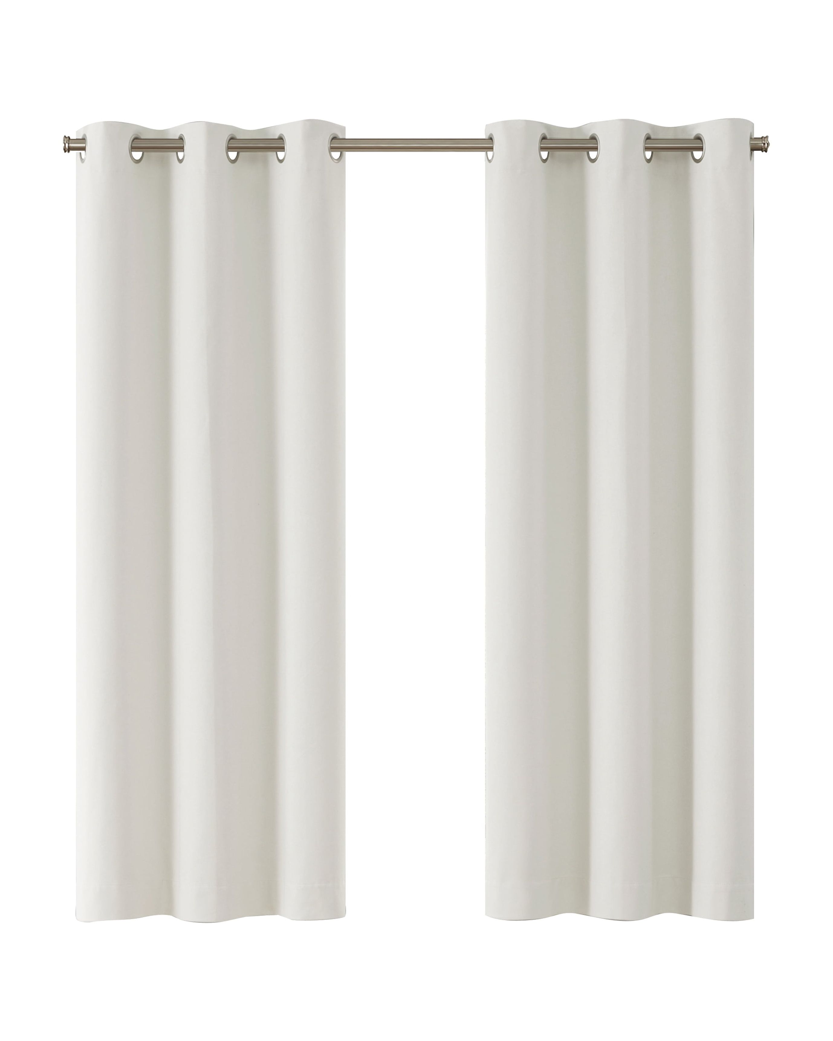 Eclipse Corte Solid Blackout Curtains, Set of 2, 37W x 63L, White photo 2