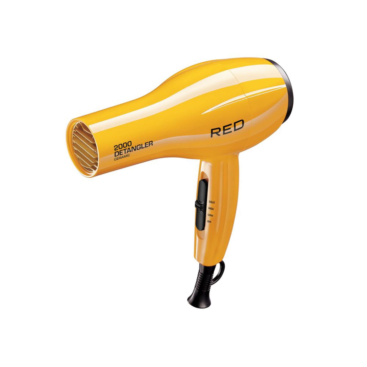 Red by KISS 2000 Ceramic Hair Dryer, Professional Salon Blow Dryer 3 Attachments Included