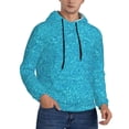 thumbnail image 2 of Uemuo Blue Glitter Pattern Men's Hoodie - Casual Pullover Hoodie with Kangaroo Pocket, Stylish Hooded Sweatshirt for Everyday Wear-3X-Large, 2 of 7