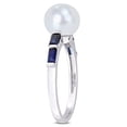 thumbnail image 3 of Everly Women's Sapphire 10k White Gold Ring, 3 of 7