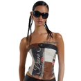 thumbnail image 1 of iamg Haut de Course en PU pour Femmes corset Sans Manches à Imprimé Ancien, 1 of 5