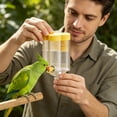 thumbnail image 4 of Automatic Bird Water Dispenser Flower Shaped Transparent Parrot Water Feeder Bottle Floating No Spill Cage Mount Bird Waterer Cage Accessories for Budgie Lovebird Conure Small Birds, 4 of 4
