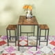 thumbnail image 2 of HOMYLIN Pack de 2 Taburetes de Bar Retro Industrial con Asiento Rectangular Base Acero para Cocina Bares Cafeterías Apartamentos Pequeños, Vintage, 2 of 6