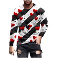 thumbnail image 2 of Fartey Big and Tall Valentine's Day T Shirts for Men 2025 Slim Fit Valentines Long Sleeve Crew Neck Tees Fashion Funny Love Heart Printed Tops White S-4XL, 2 of 5