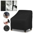 thumbnail image 4 of Waterproof Outdoor Chair Covers, Black 26.8"L x 26.8"W x 47.2"H Patio Chair Covers Garden Seat Furniture UV Protected & Durable Dust Rain Cover, Fits 4-6 Stackable Chairs, 4 of 7