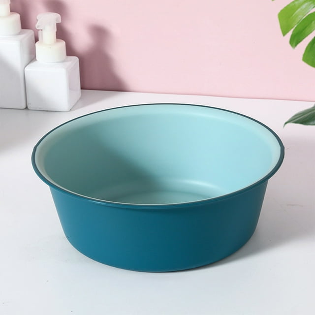 Thickened Plastic Wash Basin | Large Multipurpose Washbasin for Laundry Soaking Feet Storage | Durable Lightweight | Blue | 9.25x8.46x6.69in | 1 Piece | Easy Clean Basin