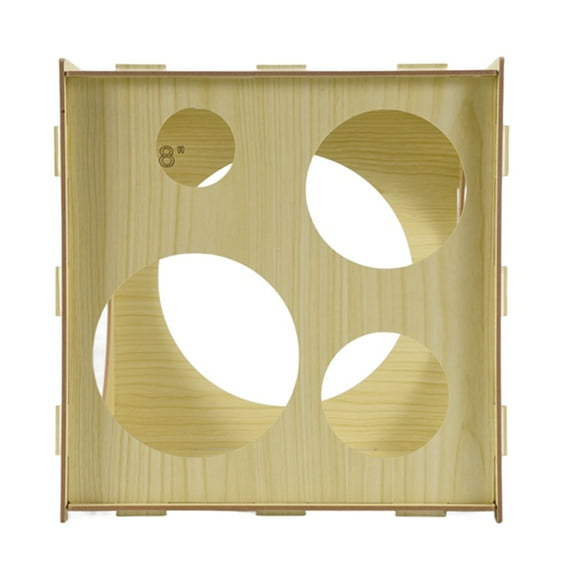 9 Holes Balloon Sizer Box Measurement Tool Stable 2-10 Inch for Birthday Wedding Party,1 x Balloon Sizer,wood color