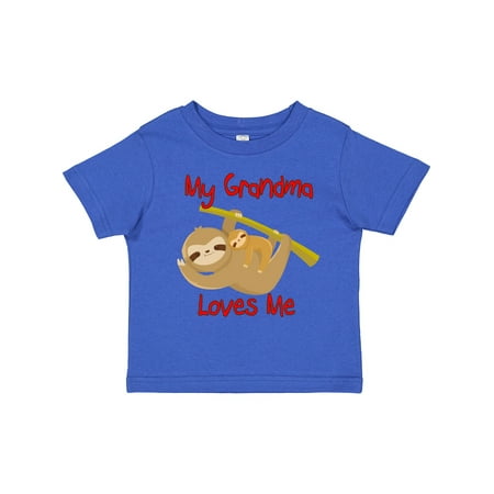 

Inktastic My Grandma Loves Me Sloth Gift Toddler Boy or Toddler Girl T-Shirt