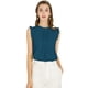 thumbnail image 1 of Blusa Sin mangas Allegra K Vintage Azul verde XS, 1 of 6