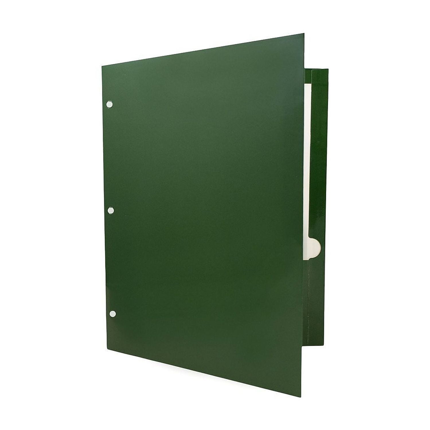 JAM Paper Glossy 3 Hole Punched 2-Pocket Folders Green 100/Pack (385GHPGRBZ)