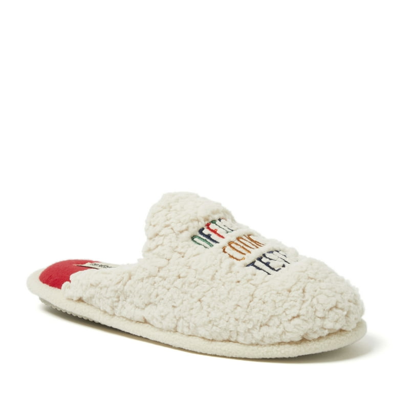 Dearfoams Cozy Comfort Women s Teddy Novelty Scuff Slippers