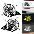 thumbnail image 2 of 2pcs Vinyl Auto Decal Rose Navigate Car Sticker Off-road Compass Totem Mountain Compass Hood Car Door Sticker;, 2 of 8