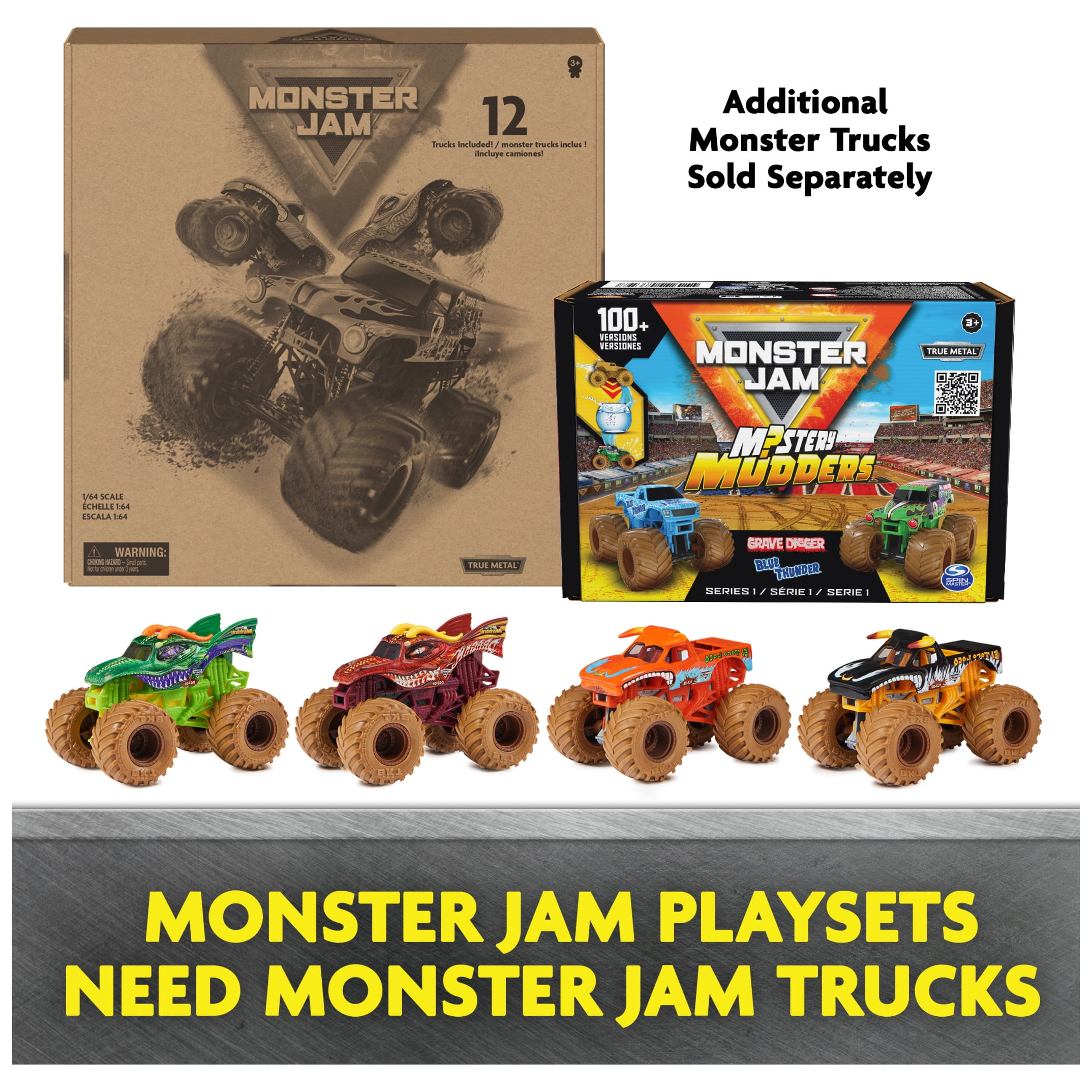Monster Jam, Megalodon Monster Wash Playset, Color-Changing Truck