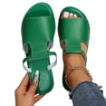 thumbnail image 2 of Women's Casual Flat Slippers, Summer Comfortable Slip on Sandals for Women Casual Hollow Out Non Slip Sandals for Weddings, Beach, 39, 2 of 5
