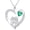 A-Heart, variant on Mother Daughter Necklace, 925 Sterling Silver Heart Mama Pendant Necklace with Heart Emerald, Mom and Daughter Jewelry Birthday Christmas Mother's Gifts for Women Mom Daughter