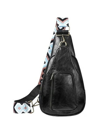 Vbvc Women Chest Bag Sling Bag Small Crossbody Leather Satchel Daypack for Lady Shopping Travel Fashion Shoulder Strap, Adult Unisex