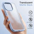 thumbnail image 4 of JETech Matte Case for iPhone 13 Pro Max 6.7-Inch, Shockproof Military Grade Drop Protection, Frosted Translucent Back Phone Cover, Anti-Fingerprint (Sky Blue), 4 of 6
