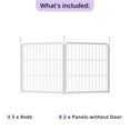 thumbnail image 3 of SunsGrove Dog Playpen, Heavy Duty Anti-Rust Pet Pen for Indoor, Courtyard, RV Camping for Puppy and Small Dogs,24'' 2 Panels,White, 3 of 9