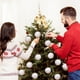 thumbnail image 3 of CaiYueKe 12PCS Christmas Tree Ornaments Decorative Balls Holiday Party Decor Shiny Glitter Plastic Hanging Balls Festive Home Decorations Seasonal Celebration, 3 of 8