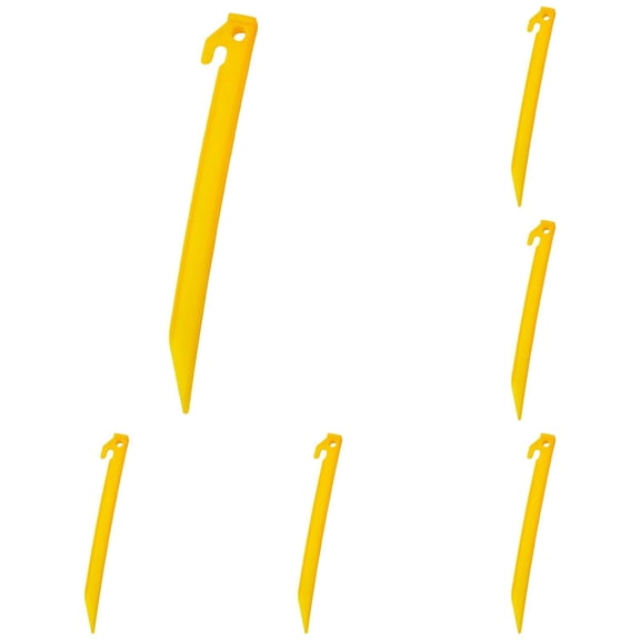10 Pcs Plastic Inflatable Stakes, 9 Inch Heavy Duty Yard Anchor Replacement Accessories for Christmas Outdoor Inflatable Decorations, Multipurpose Garden & Tent Ground Stakes, Yellow