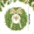 thumbnail image 5 of Miommo Pre-Lit 16 Inch Christmas Wreath, Battery Operated Artificial Holiday Wreath with Linen Bow and Golden Bells for Front Door Wall Decor Indoor Outdoor, 5 of 8