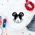 thumbnail image 3 of Ropa de vacaciones familiares de Disney, moda para viaje a Disneylandia, camiseta informal para niña, ropa de calle de manga corta de verano, camiseta para bebé niño, 3 of 5
