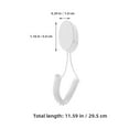 thumbnail image 4 of 4 Pcs Tv Remote Holder Control Tether Anti-lost Rope Hook Phone Mount Lanyard Security Cable Leash Belt White, 4 of 6
