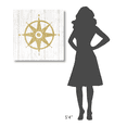 thumbnail image 4 of Global Gallery's 'Beachscape IV Compass Gold Neutral' By Michael Mullan Stretched Canvas Wall Art, 4 of 4
