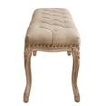 Dycanpo 45.2'' Bedroom Bench Seat Wheat Linen, French Upholstered — free download