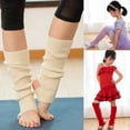 thumbnail image 3 of Chicmine Women Girl Knitted Warm Knee High Stirrup Yoga Sport Dance Leg Warmers Socks, 3 of 11
