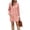 Pink, variant on Lnmiateer Women Long Sleeve Oversized Sweatshirt Mini Dress with Hood Cozy Cut For Fall Casual Weekend Daily Occasions