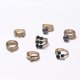 thumbnail image 2 of Conjunto de anillos de Perlas Negras YONGSHENG 7 Piezas Vintage para Mujer, 2 of 5