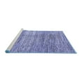 thumbnail image 2 of Ahgly Company Machine Washable Indoor Rectangle Abstract Blue Modern Area Rugs, 2' x 5', 2 of 4
