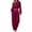 Wine, variant on hoksml Women's 2-Piece Fashion Sportswear Set Off Shoulder Cropped Sweatshirt and Sweatpants with Pockets Solid Color Casual Outfit for Spring Fall