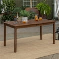 thumbnail image 3 of Walker Edison Crosswinds Acacia Wood Patio Dining Table with Slatted Surface, Dark Brown (1 Count), 3 of 8