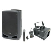Samson Expedition XP312W-K 12" Portable PA Rechargeable Speaker, Bluetooth+Hazer